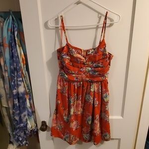 Red floral Roxy dress